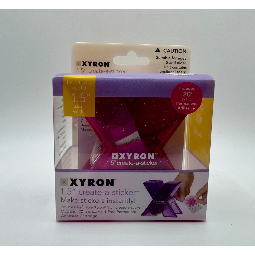 Xyron Create-a-Sticker Machine 1.5 Inch Pink Permanent Adhesive XRN150 New
